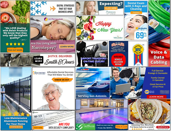 Examples of digital display ad copywriting, designed by an experienced digital copywriter